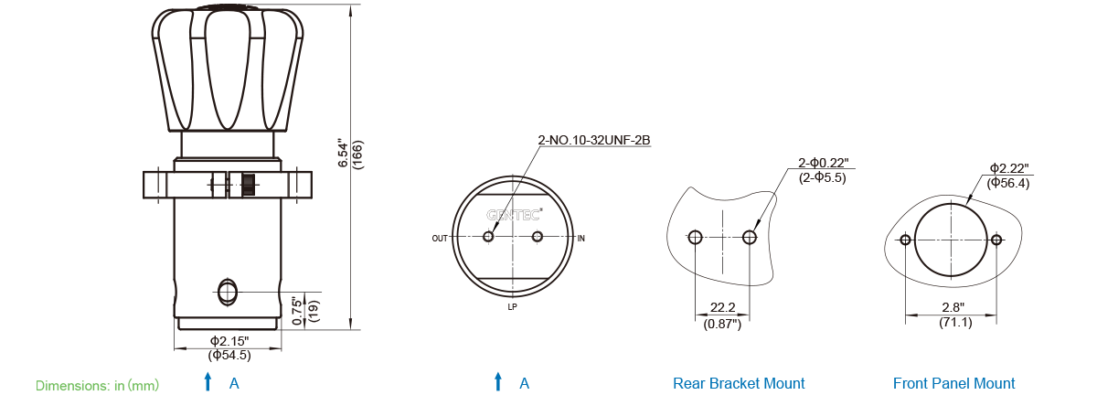 GENTEC R45 Series High Pressure Regulator